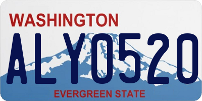 WA license plate ALY0520