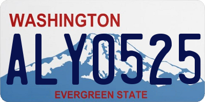 WA license plate ALY0525
