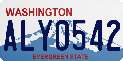 WA license plate ALY0542