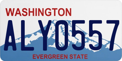 WA license plate ALY0557