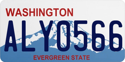 WA license plate ALY0566