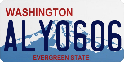 WA license plate ALY0606