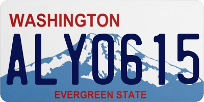 WA license plate ALY0615