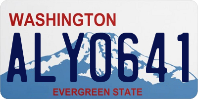 WA license plate ALY0641