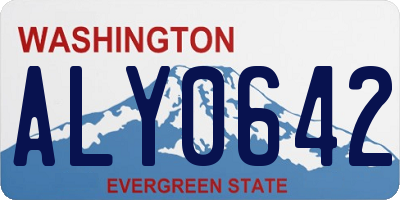 WA license plate ALY0642
