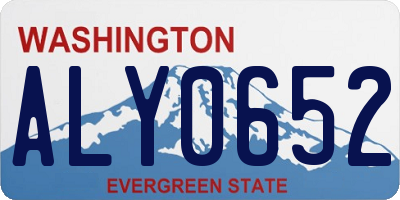 WA license plate ALY0652