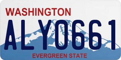 WA license plate ALY0661