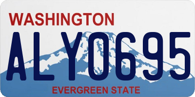 WA license plate ALY0695
