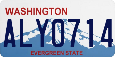 WA license plate ALY0714