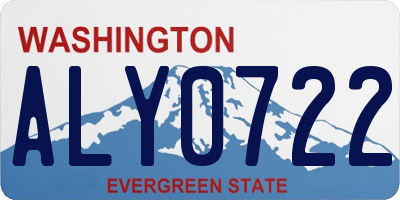 WA license plate ALY0722