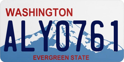 WA license plate ALY0761