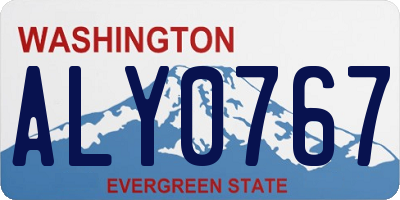 WA license plate ALY0767