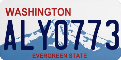 WA license plate ALY0773