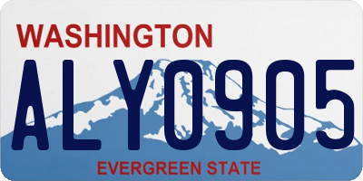 WA license plate ALY0905