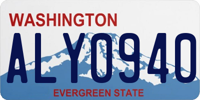 WA license plate ALY0940