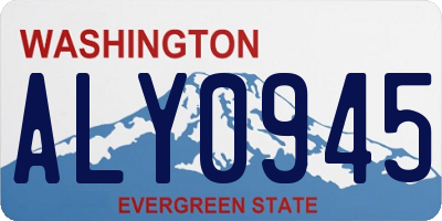 WA license plate ALY0945