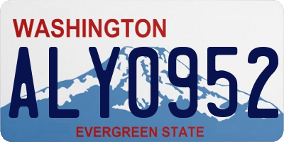 WA license plate ALY0952