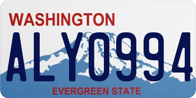 WA license plate ALY0994