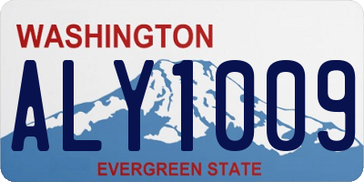 WA license plate ALY1009