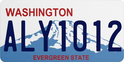 WA license plate ALY1012
