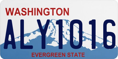 WA license plate ALY1016