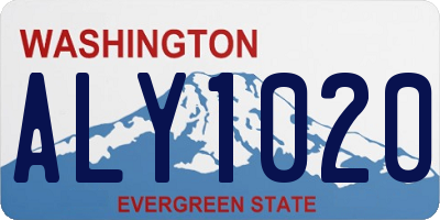 WA license plate ALY1020