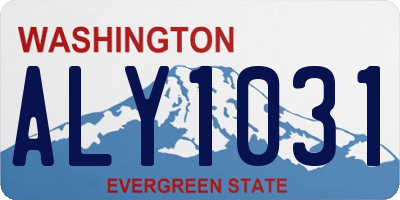 WA license plate ALY1031