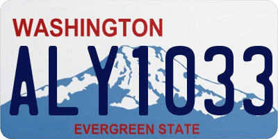 WA license plate ALY1033