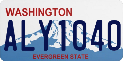 WA license plate ALY1040