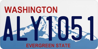 WA license plate ALY1051