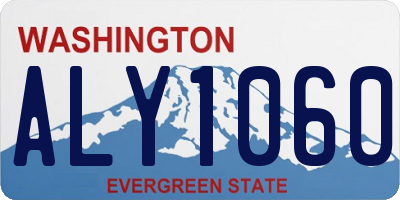 WA license plate ALY1060