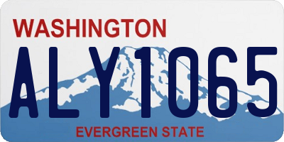 WA license plate ALY1065