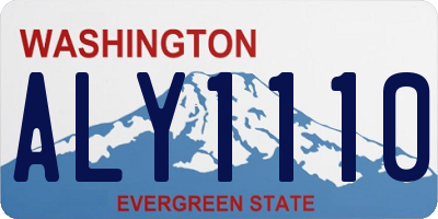 WA license plate ALY1110