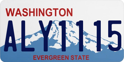 WA license plate ALY1115