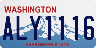 WA license plate ALY1116