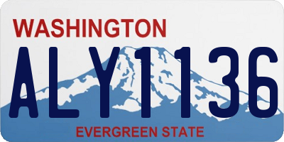 WA license plate ALY1136
