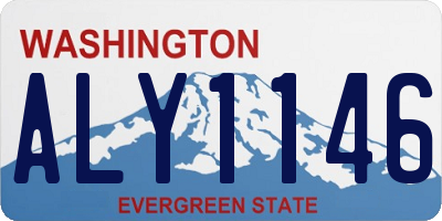 WA license plate ALY1146