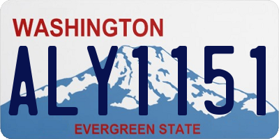 WA license plate ALY1151