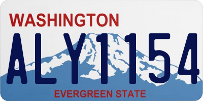 WA license plate ALY1154
