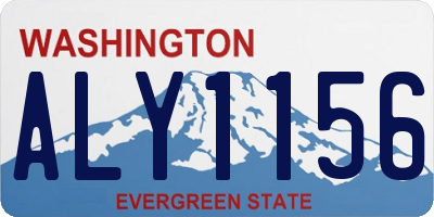 WA license plate ALY1156