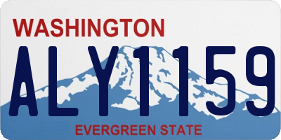WA license plate ALY1159
