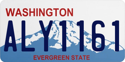 WA license plate ALY1161