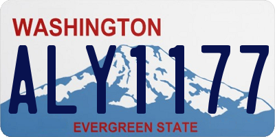 WA license plate ALY1177