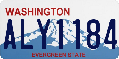 WA license plate ALY1184
