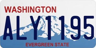 WA license plate ALY1195