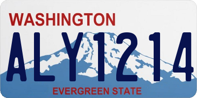 WA license plate ALY1214