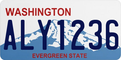 WA license plate ALY1236