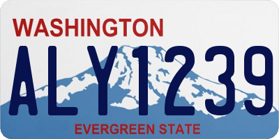 WA license plate ALY1239