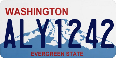 WA license plate ALY1242