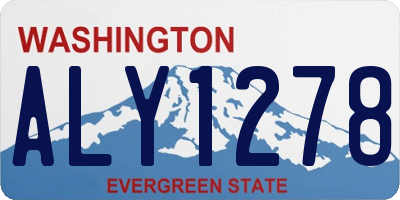WA license plate ALY1278
